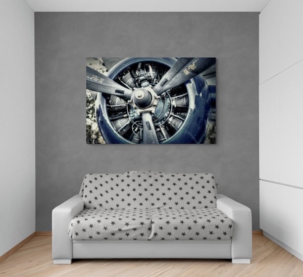 Radial Engine and Propeller - Vintage Aviation Art, Airplane Art, Airplane Photography, Pilot Gift, Aircraft Photography, Propeller Photo