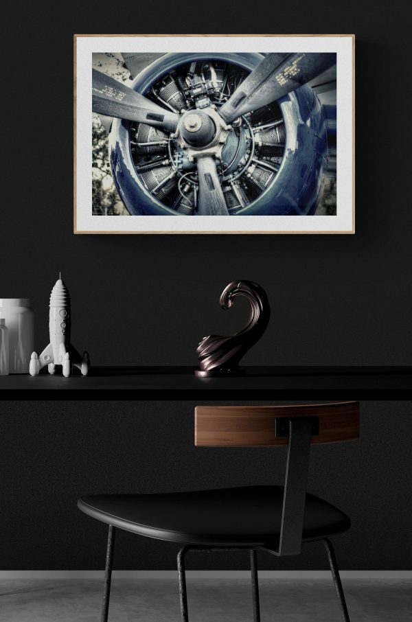 Radial Engine and Propeller - Vintage Aviation Art, Airplane Art, Airplane Photography, Pilot Gift, Aircraft Photography, Propeller Photo