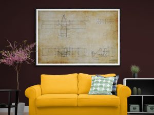 Wright Brother Airplane Original Blueprint Poster – Wright Brother Blueprint, Airplane Blueprint, Vintage Aviation Art, Aviation Print