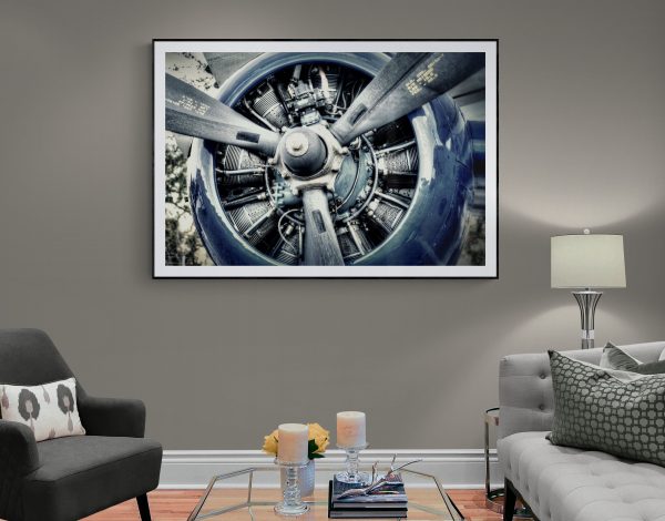 Radial Engine and Propeller - Vintage Aviation Art, Airplane Art, Airplane Photography, Pilot Gift, Aircraft Photography, Propeller Photo