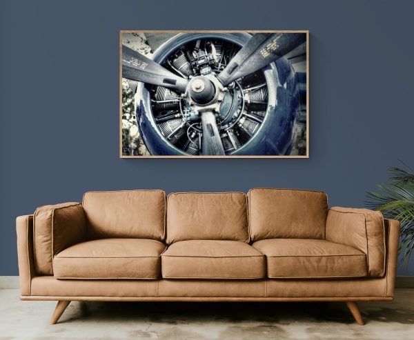 Radial Engine and Propeller - Vintage Aviation Art, Airplane Art, Airplane Photography, Pilot Gift, Aircraft Photography, Propeller Photo