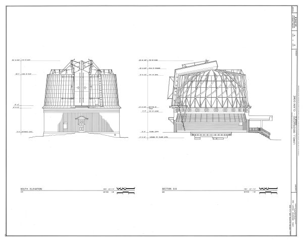 Lowell Observatory Drawing Blueprint - Clark Dome Observatory, Arizona Observatory, Home Décor, Blueprint Décor, Astronomer Gift, Astronomy