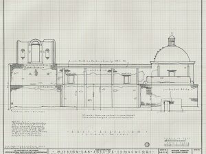 Mission San Jose De Tumacacori Elevation Drawing – Arizona Mission Poster, Old Mission Blueprint, Religious Décor, Historic Mission