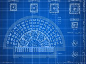 Old Senate Chamber Reflected Ceiling Plan Drawing – Capitol Building Blueprint, US Senate Drawing, Home Décor, Wall Décor, Blueprint Decor