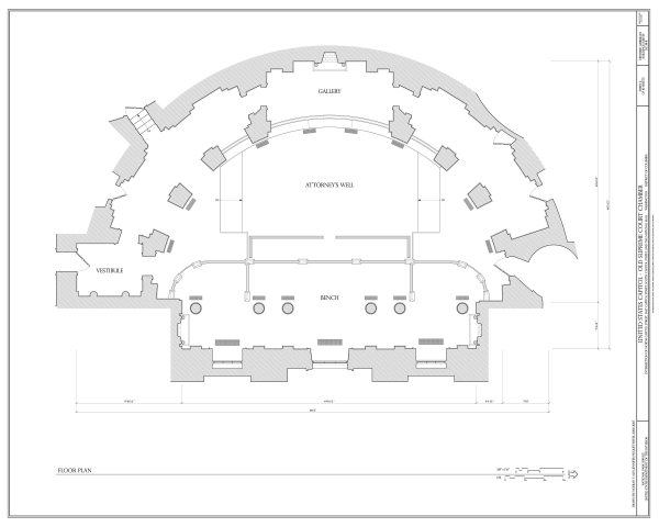 Old US Supreme Court Chamber Floor Plan Drawing - Capitol Building Blueprint, Supreme Court, Lawyer Gift, Law Firm Wall Décor Blueprint